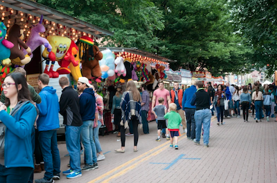 Street view of the festival