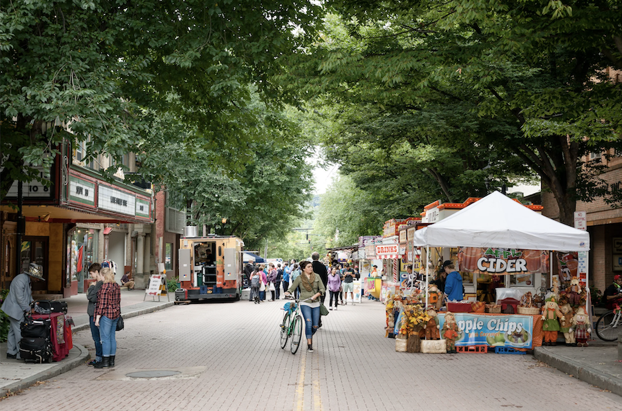 Street view of the festival